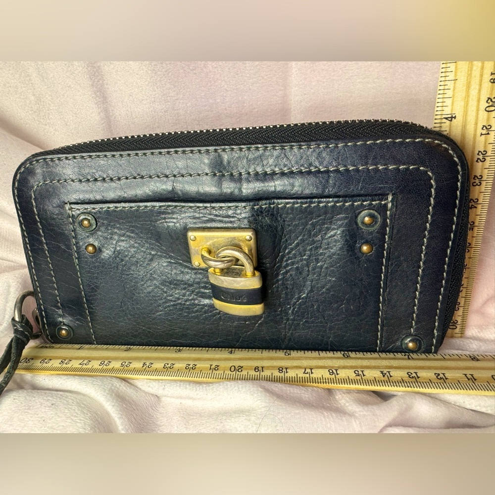 Chloé Paddington Zip Wallet in Black Leather Vintage Collector’s Piece - Picture 2 of 12